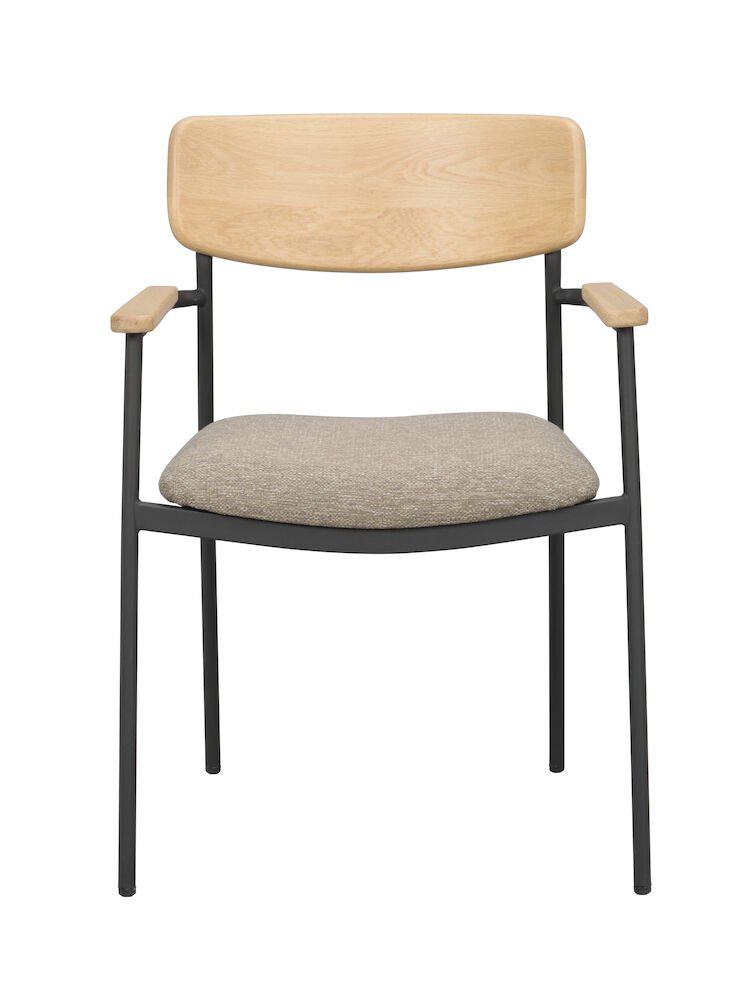 123082_a_Maymont_armchair_oak_dark_beige_black_stackable